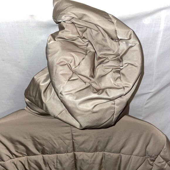 Excelled Collection Women’s Hooded Coat Size XL Beige Outdoor Going Out Party - Picture 9 of 12